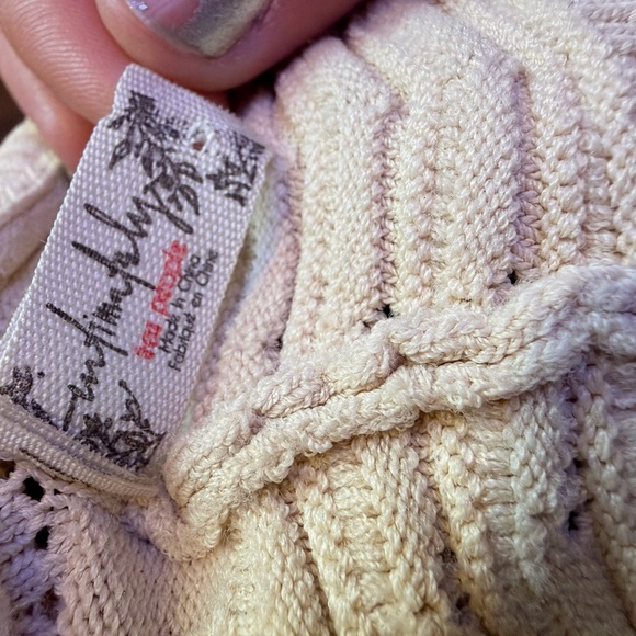 Free People Cream Knit Top Bralette - Picture 2 of 2